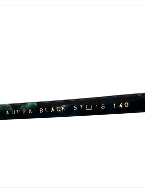 Ceri Hoover Audra Round Circle Sunglasses Womens Black Green Tortoise Acetate main image 6